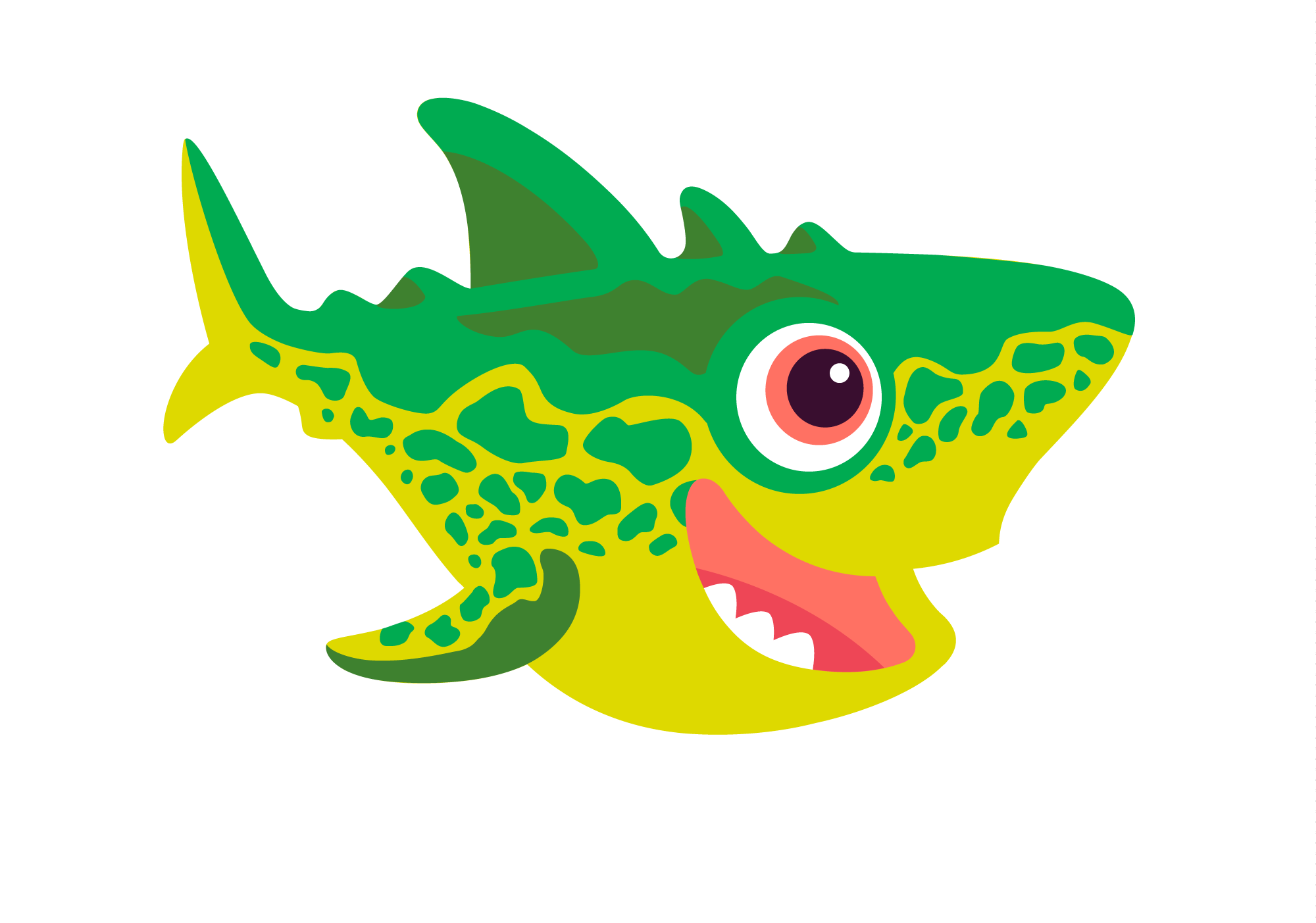 Sammy the Shark with a dinosaur theme.